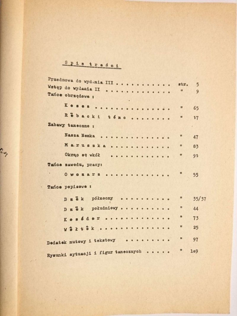 TAŃCE KASZUBSKIE. ZESZYT I - Paweł Szefka 1978
