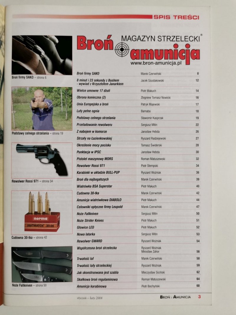 BROŃ AMUNICJA 01 (05) STYCZEŃ-LUTY 2004 
