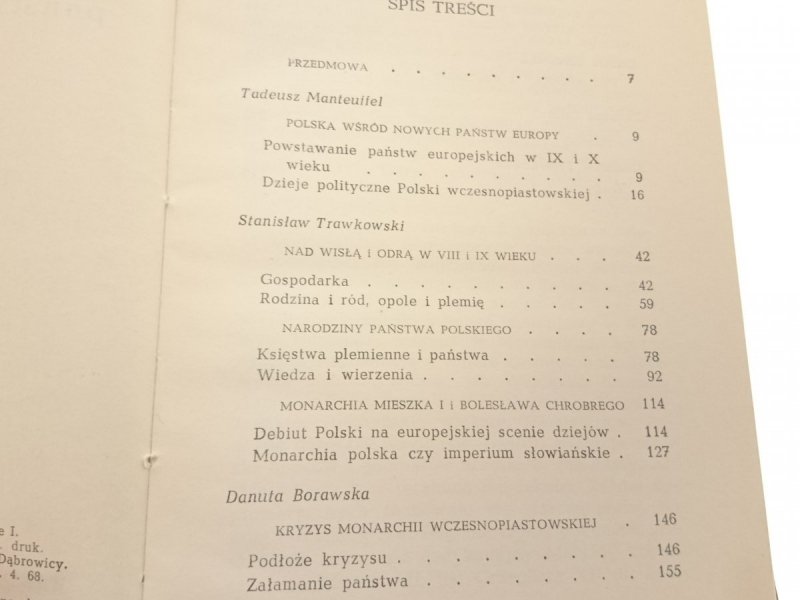 POLSKA PIERWSZYCH PIASTÓW - Red. Manteuffel 1968