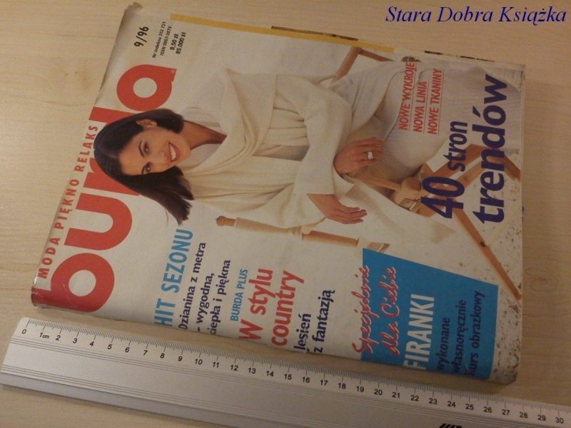 BURDA 9/96 40 STRON TRENDÓW