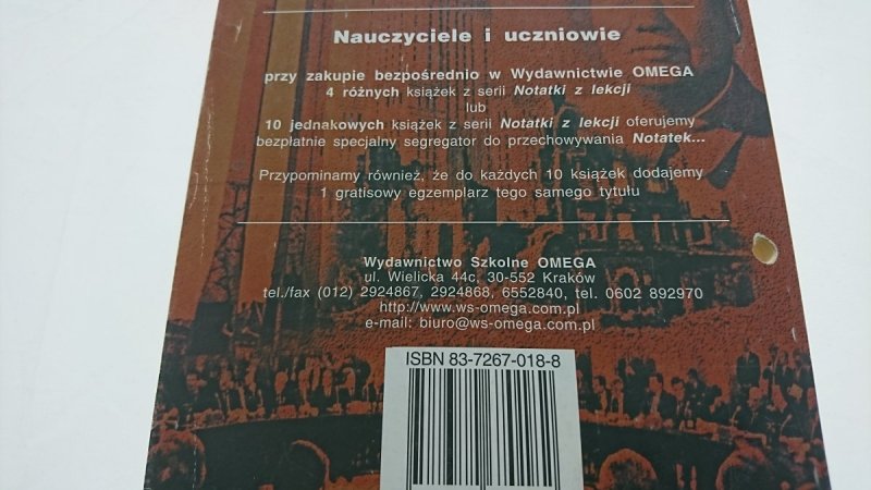 NOTATKI Z LEKCJI. HISTORIA 1939-1989 - Ciejka 2000