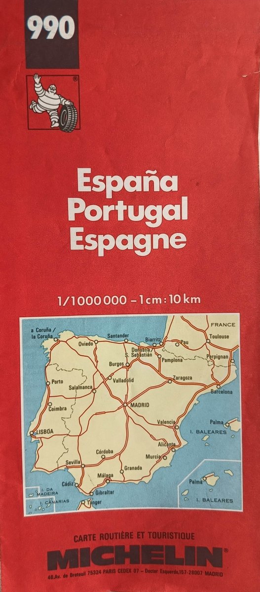 ESPANA PORTUGAL ESPAGNE 990 1:1000 000
