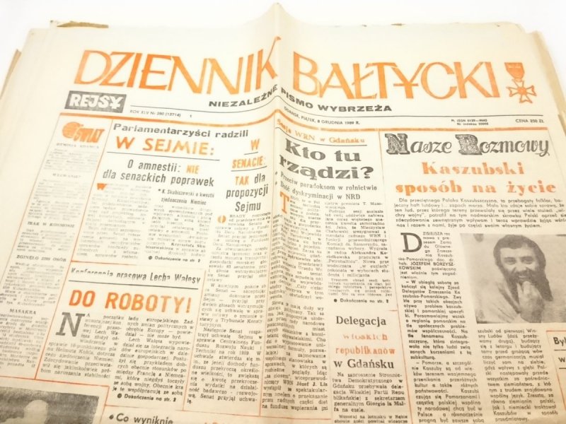 DZIENNIK BAŁTYCKI ROK XLV NR 280 (13714) 1989