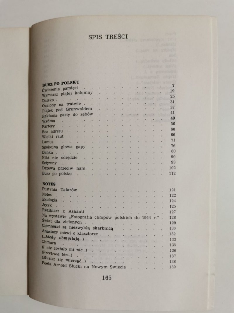 BUSZ PO POLSKU. NOTES - Ryszard Kapuściński 1990