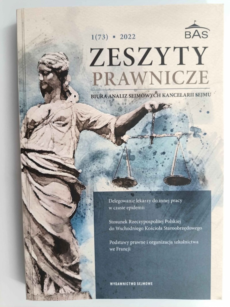 ZESZYTY PRAWNICZE. 1(73) 2022