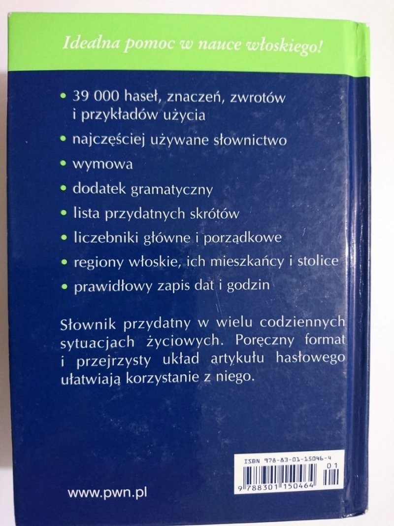 MAŁY SŁOWNIK WŁOSKO-POLSKI POLSKO-WŁOSKI 2007