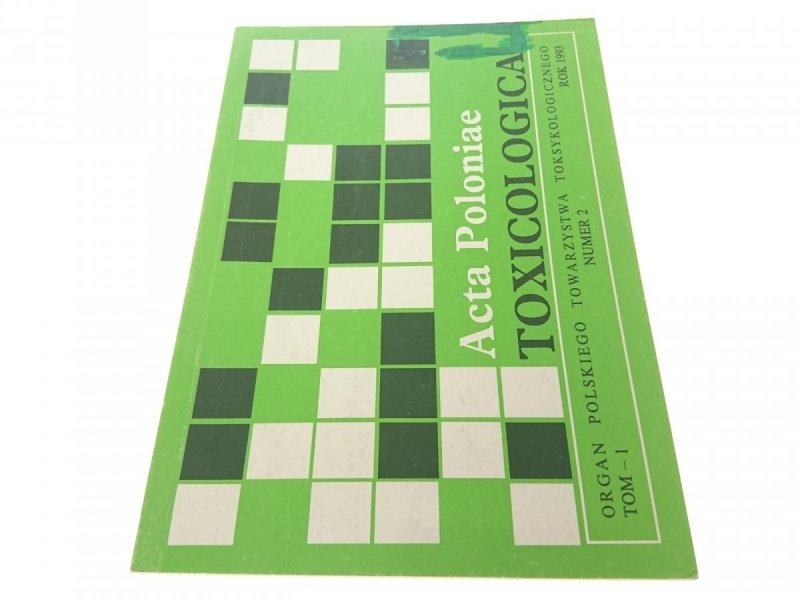 TOXICOLOGICA ACTA POLONIAE TOM 1 NR. 2 1993 R.