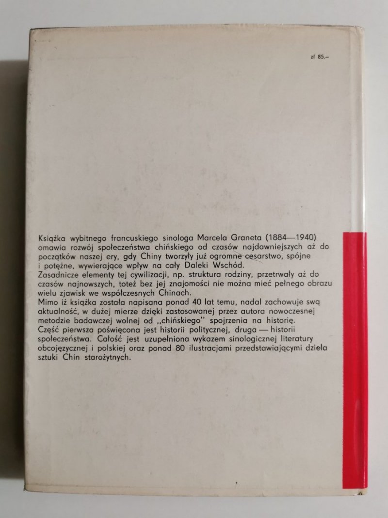 CYWILIZACJA CHIŃSKA - Marcel Granet 