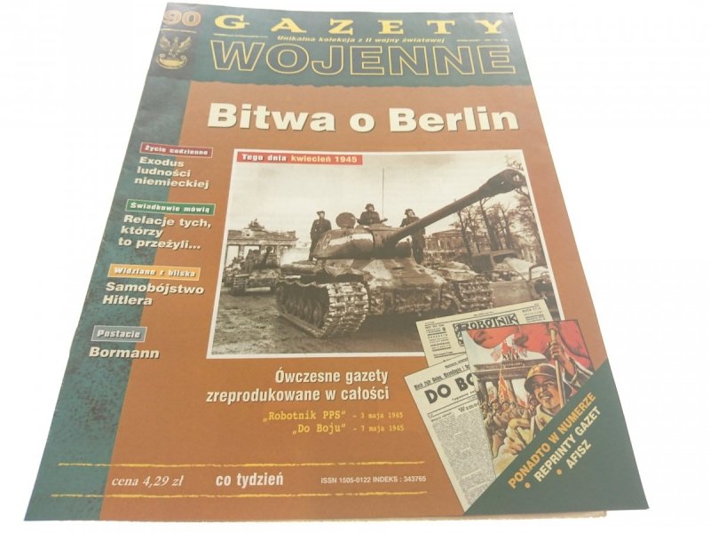 GAZETY WOJENNE NUMER 90 BITWA O BERLIN 1998