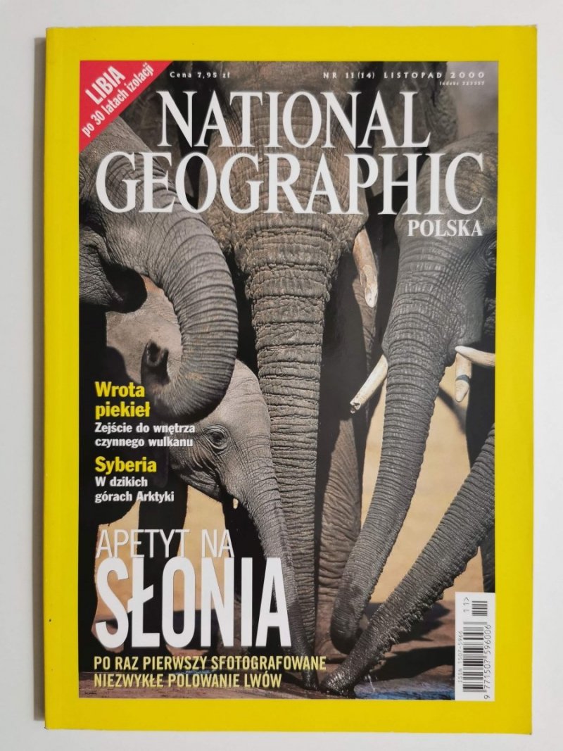 NATIONAL GEOGRAPHIC NR 11 (14) LISTOPAD 2000 APETYT NA SŁONIA