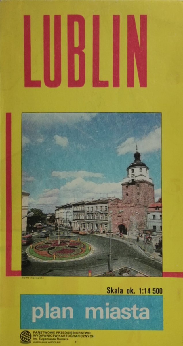 LUBLIN PLAN MIASTA MAPA 1:14 500 1988