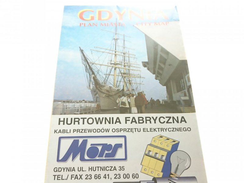GDYNIA. PLAN MIASTA CITY MAP. MAPA Z OGŁOSZENIAMI