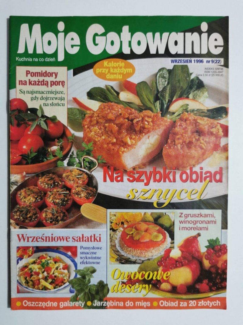 MOJE GOTOWANIE WRZESIEŃ 1996 NR 9 (22)