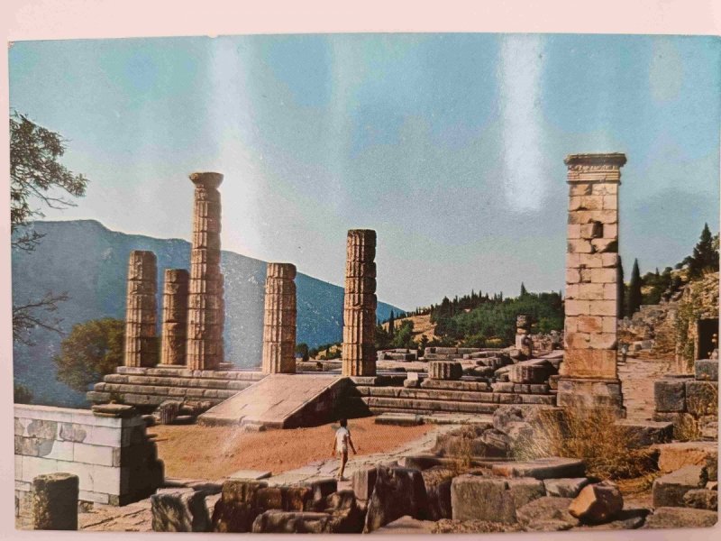 GREECE DELPHI VIEW OF THE APOLLO TEMPLE