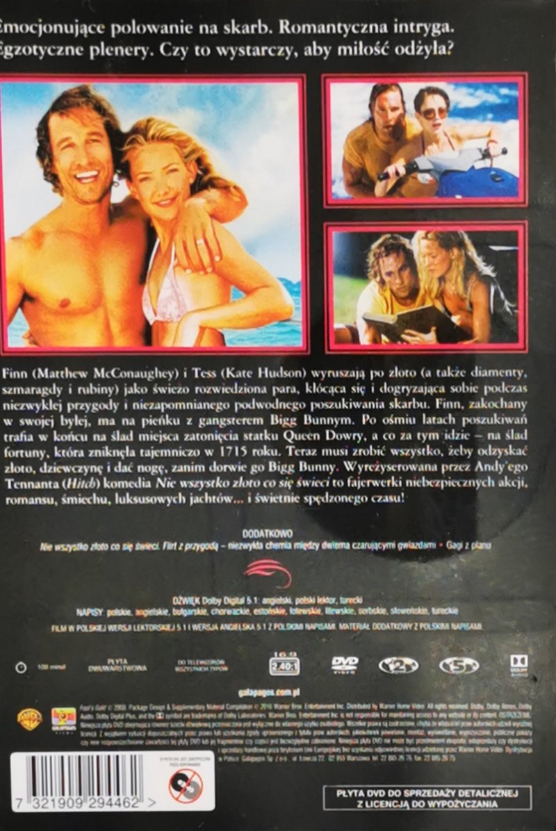 DVD. NIE WSZYSTKO ZŁOTO CO SIĘ ŚWIECI. ZAKOCHANE KINO