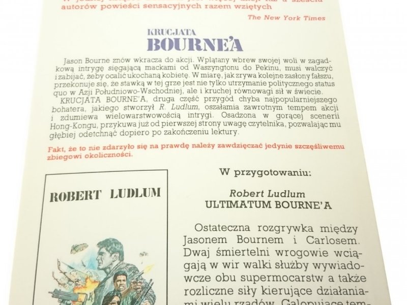 KRUCJATA BOURNE'A TOM 1 i 2 - Robert Ludlum 1991