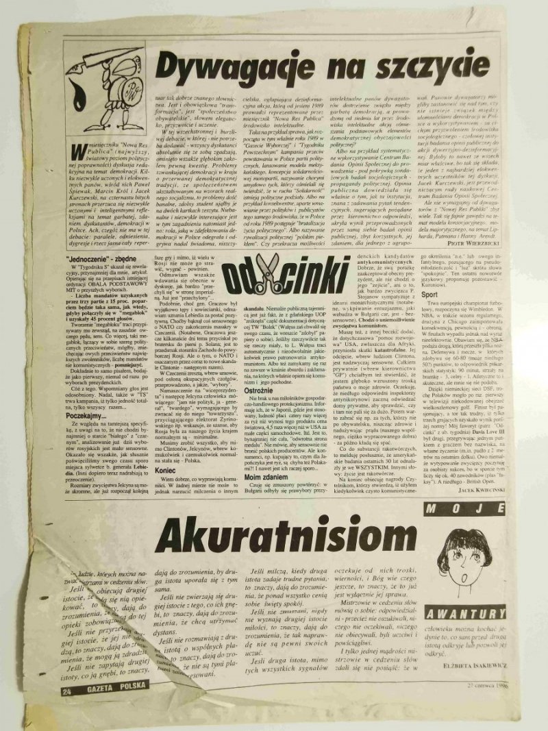GAZETA POLSKA NR 26 (154) 27 CZERWCA 1996 r.