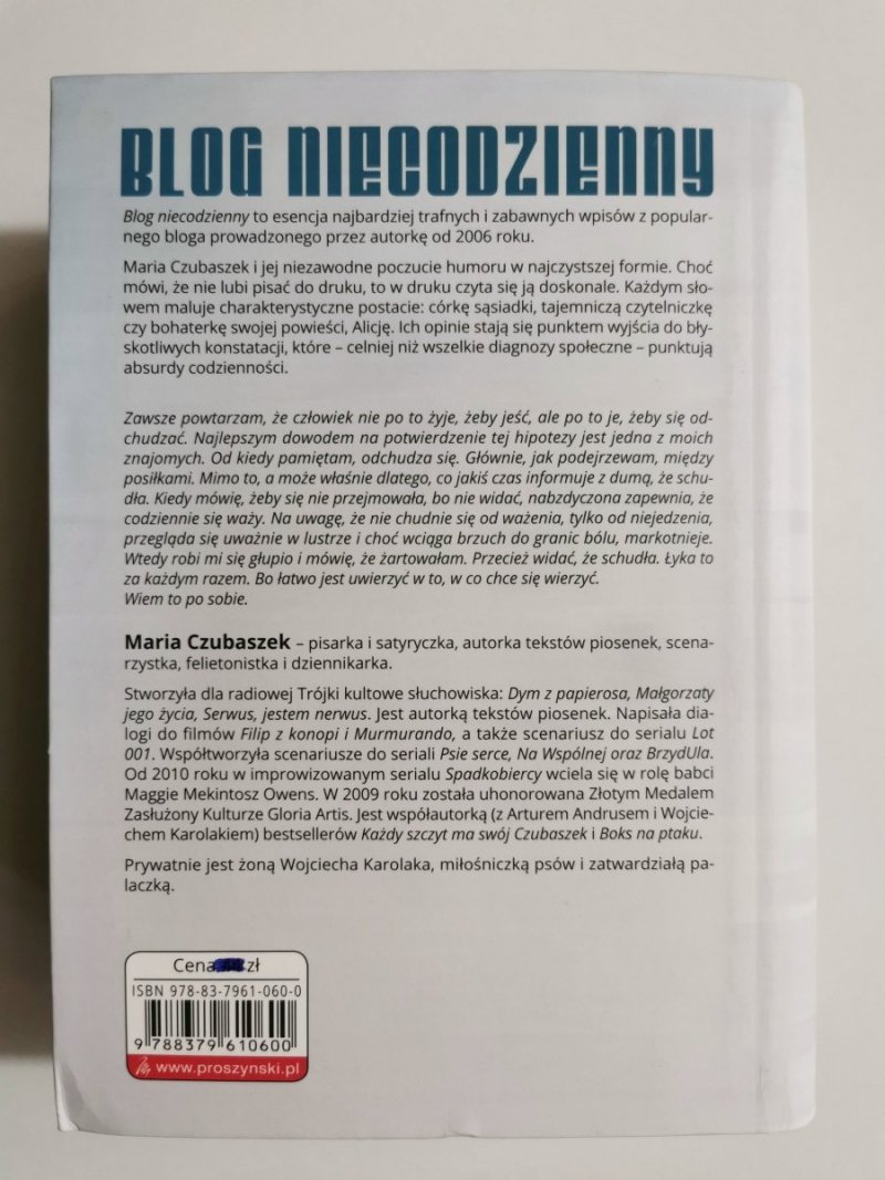 BLOG NIECODZIENNY - Maria Czubaszek 