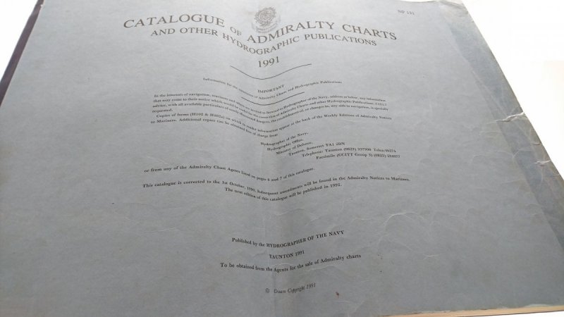 CATALOGUE OF ADMIRALTY CHARTS AND OTHER... 1991