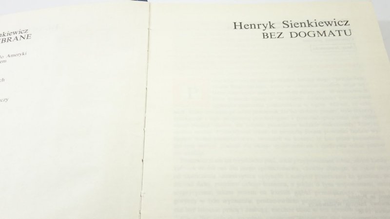 BEZ DOGMATU - Henryk Sienkiewicz 1978