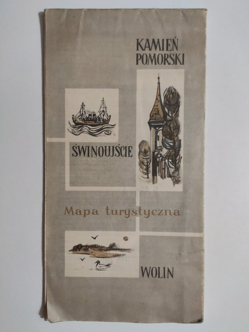 KAMIEŃ POMORSKI ŚWINOUJŚCIE MAPA TURYSTYCZNA 1965