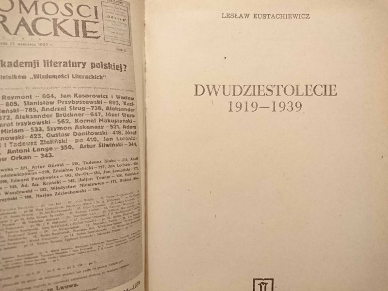 DWUDZIESTOLECIE 1919-1939 - Lesław Eustachiewicz 1983