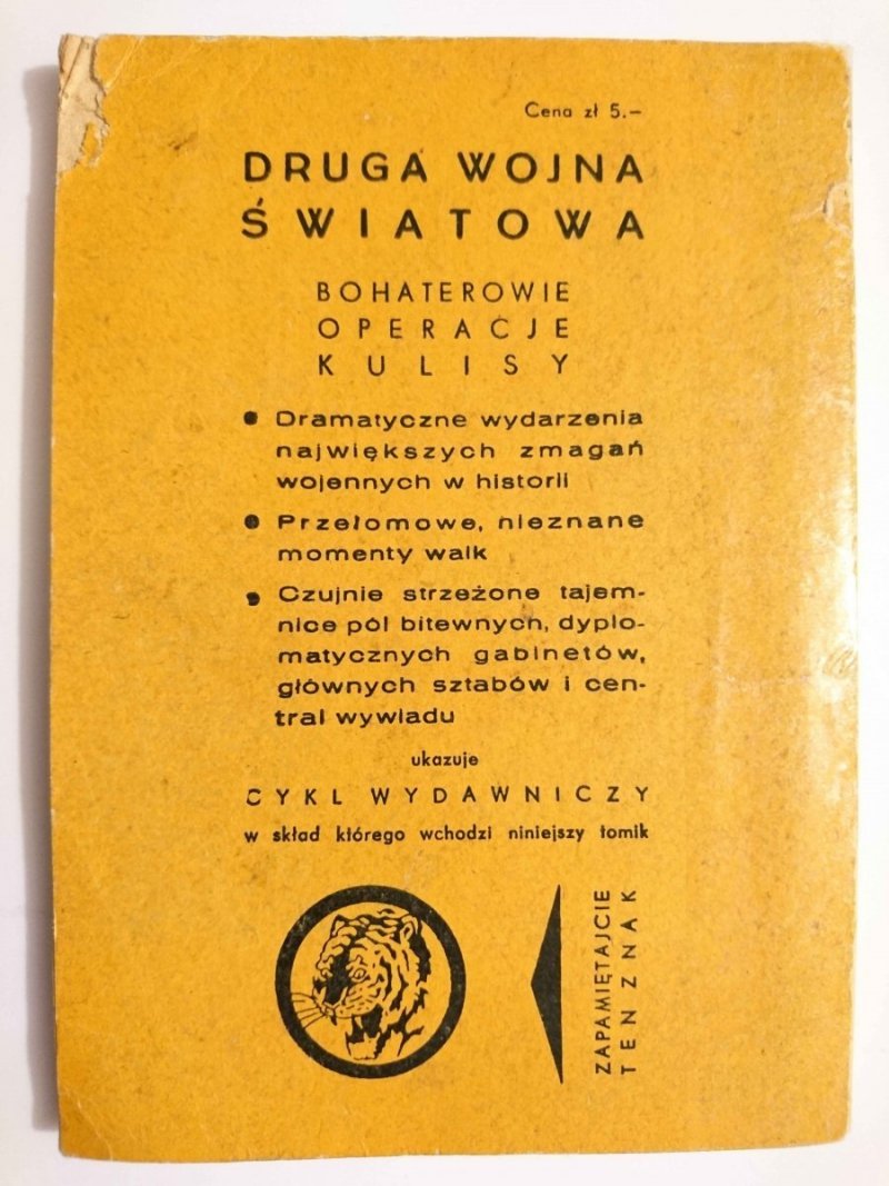 ŻÓŁTY TYGRYS: TROPEM JASZCZURKI - Marian Strużyński 1965