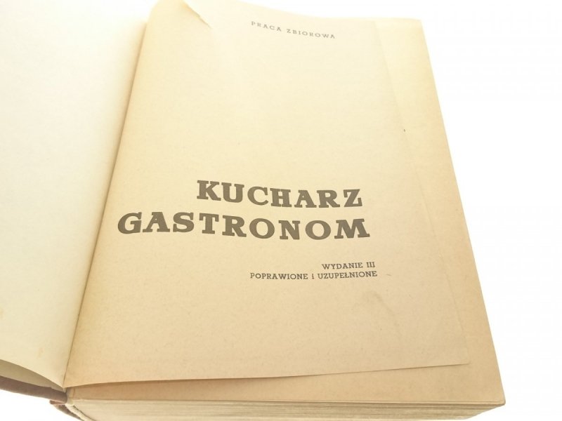KUCHARZ GASTRONOM - Praca Zbiorowa 1968