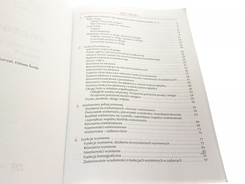MATEMATYKA. ZBIÓR ZADAŃ DO LICEÓW... KLASA II 2006