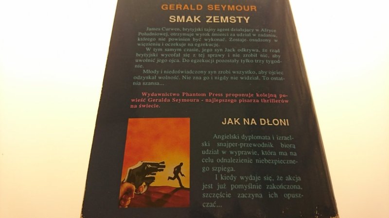 SMAK ZEMSTY - Gerald Seymour 1992