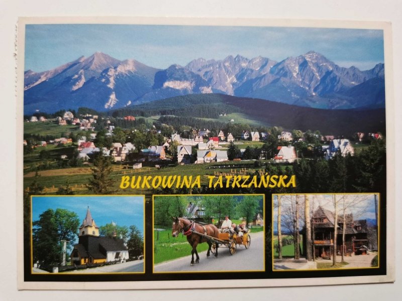 BUKOWINA TATRZAŃSKA. STARY KOŚCIÓŁ, GÓRALSKA DOROŻKA, DOM LUDOWY FOT. GĄSIENICA