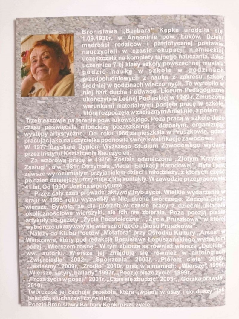 WIEŚNI RÓŻNEJ TREŚCI ĆWIERKAJĄ WRÓBELKI - Bronisława Barbara Kępka 2014