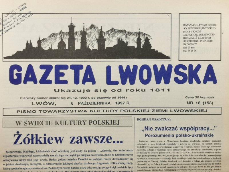 GAZETA LWOWSKA NR 18 (158) 1997