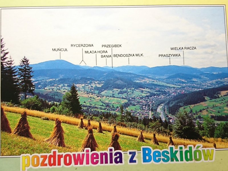 POZDROWIENIA Z BESKIDÓW. PANORAMA..FOT SKWIERAWSKI