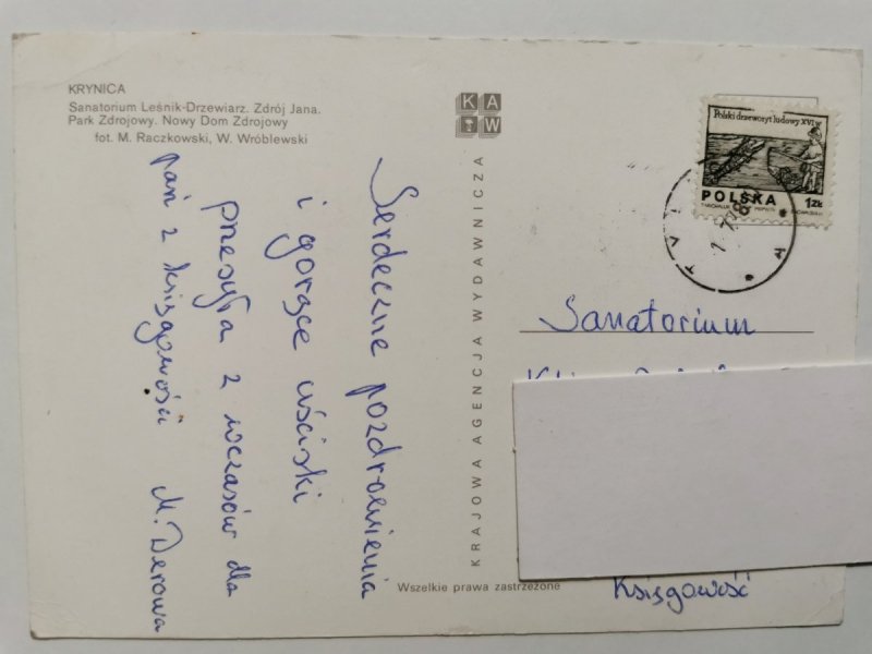 KRYNICA. SANATORIUM LEŚNIK-DRZEWIARZ I INNE UJĘCIA FOT. RACZKOWSKI