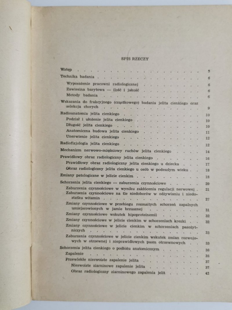 RADIODIAGNOSTYKA JELITA CIENKIEGO - Dr Juliusz Zabokrzycki 1954