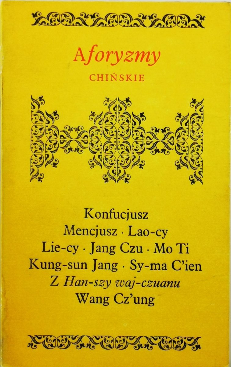AFORYZMY CHIŃSKIE - Mieczysław Jerzy Kunstler