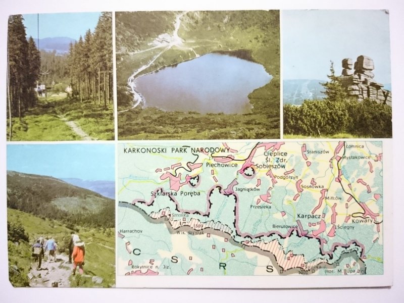KARKONOSZE. CZTERY UJĘCIA Z MAPKĄ FOT. RACZKOWSKI