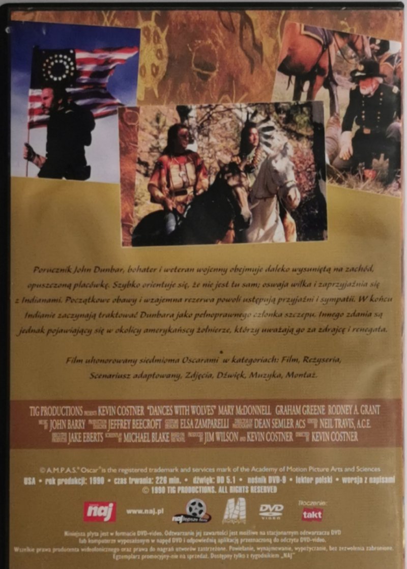 DVD. TAŃCZĄCY Z WILKAMI