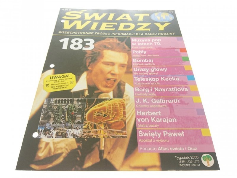 ŚWIAT WIEDZY NR 183 TYGODNIK 2000