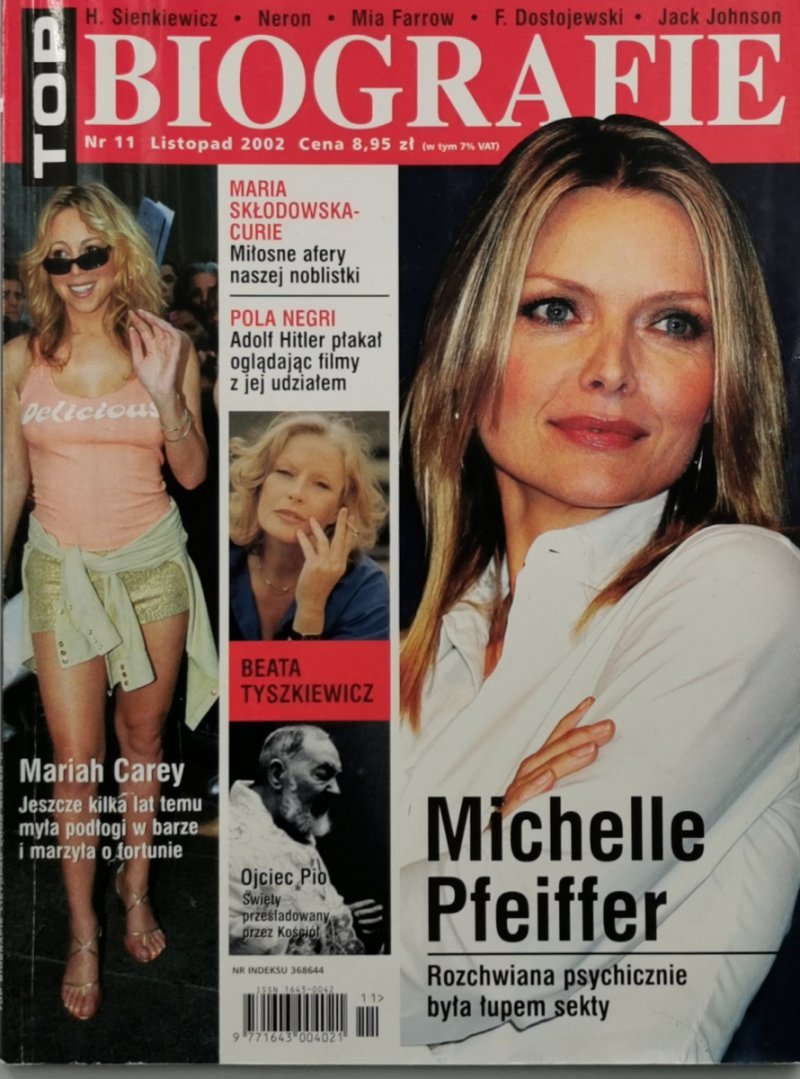 TOM BIOGRAFIE NR. 11/2002. MICHELLE PFEIFFER