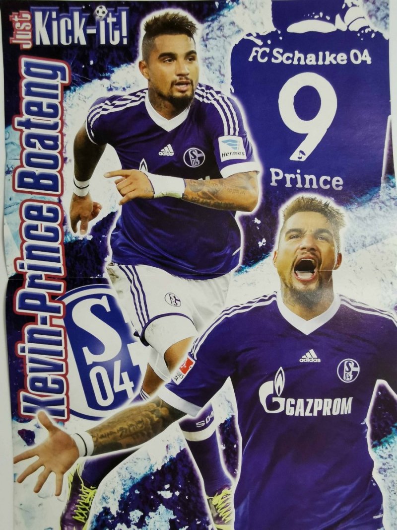 JUST KICK-IT PLAKAT. KEVIN-PRINCE BOATENG (SCHALKE 04) MARIO MANDZUKIĆ (BAYERN MONACHIUM)