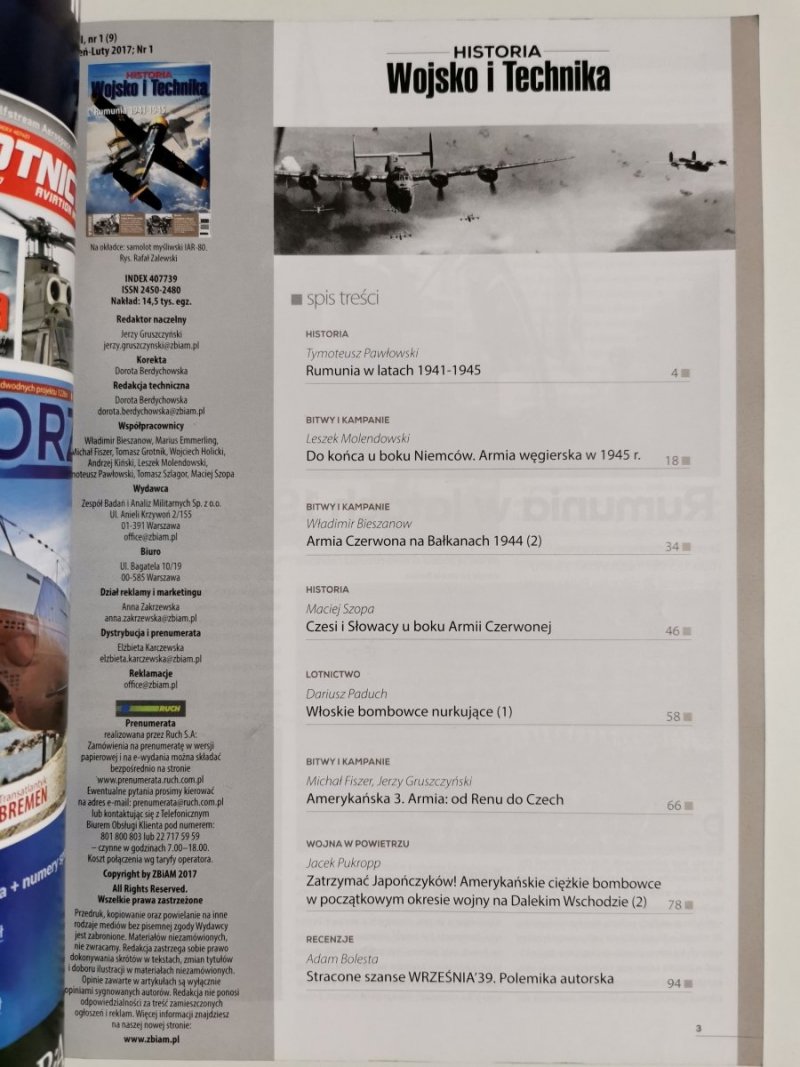HISTORIA WOJSKO I TECHNIKA NR 1/2017 STYCZEŃ-LUTY