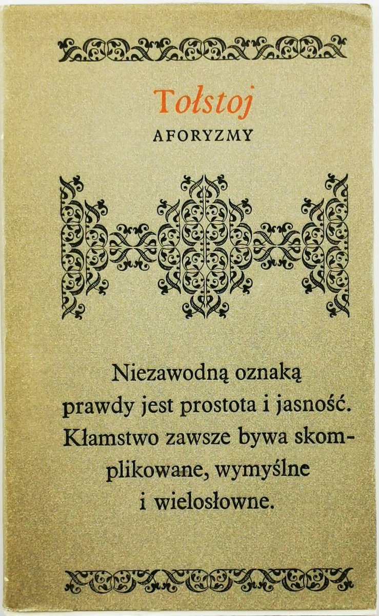 AFORYZMY - Lew Tołstoj