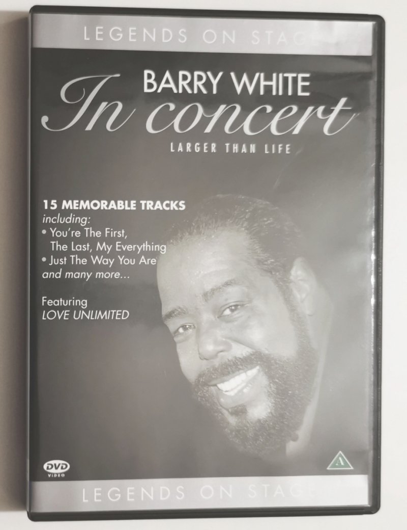 DVD. BARRY WHITE IN CONCERT. LONGER THAN LIFE