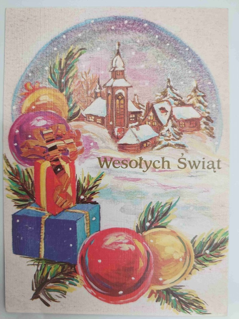 RYSUNEK MIASTO W KULI ŚNIEŻNEJ