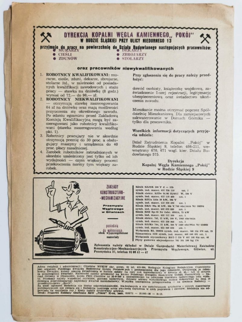 HODOWCA GOŁĘBI POCZTOWYCH NR 11  1972