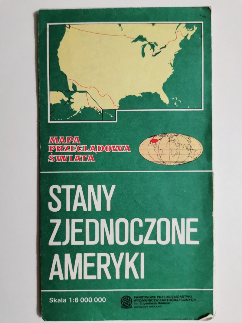 STANY ZJEDNOCZONE AMERYKI 1:6 000 000. 1990r