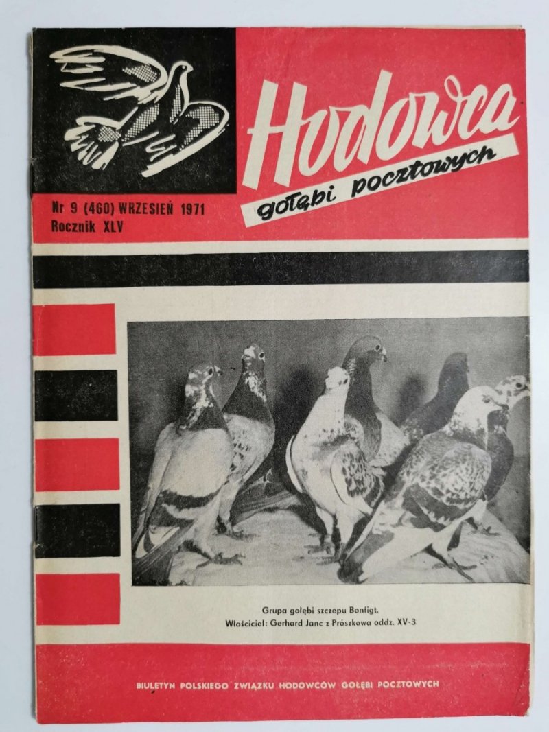 HODOWCA GOŁĘBI POCZTOWYCH NR 9  1971