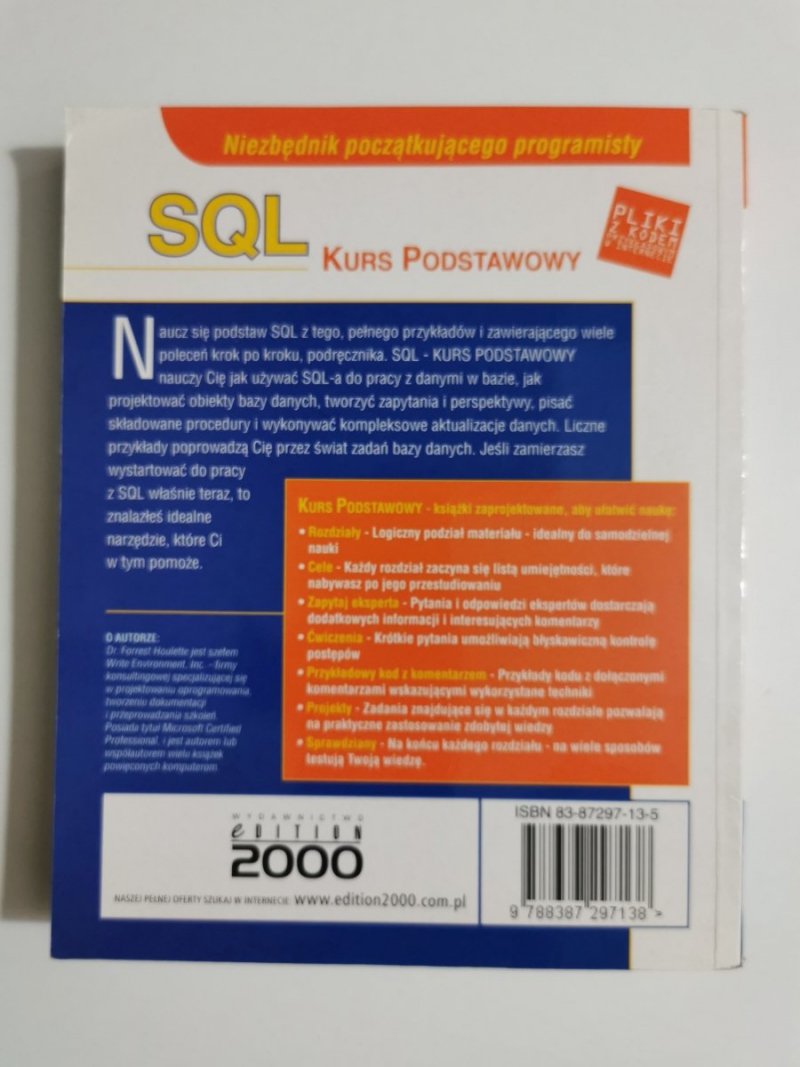 SQL KURS PODSTAWOWY - Forrest Houlette 2001